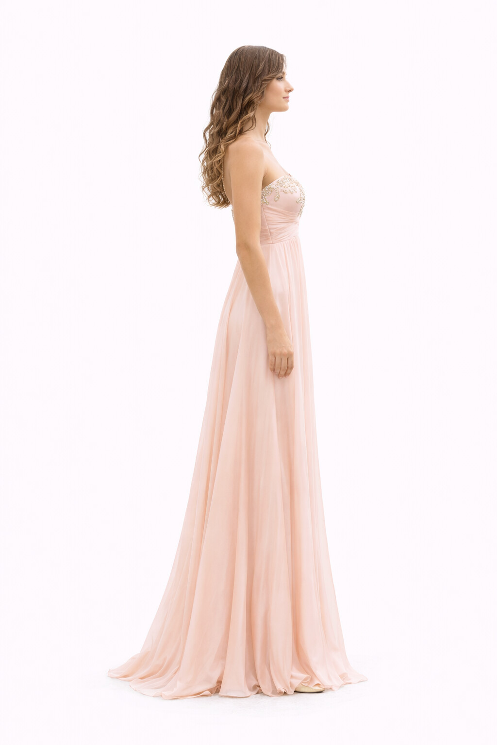 Peach Blossom Flowing Gown - Image 3