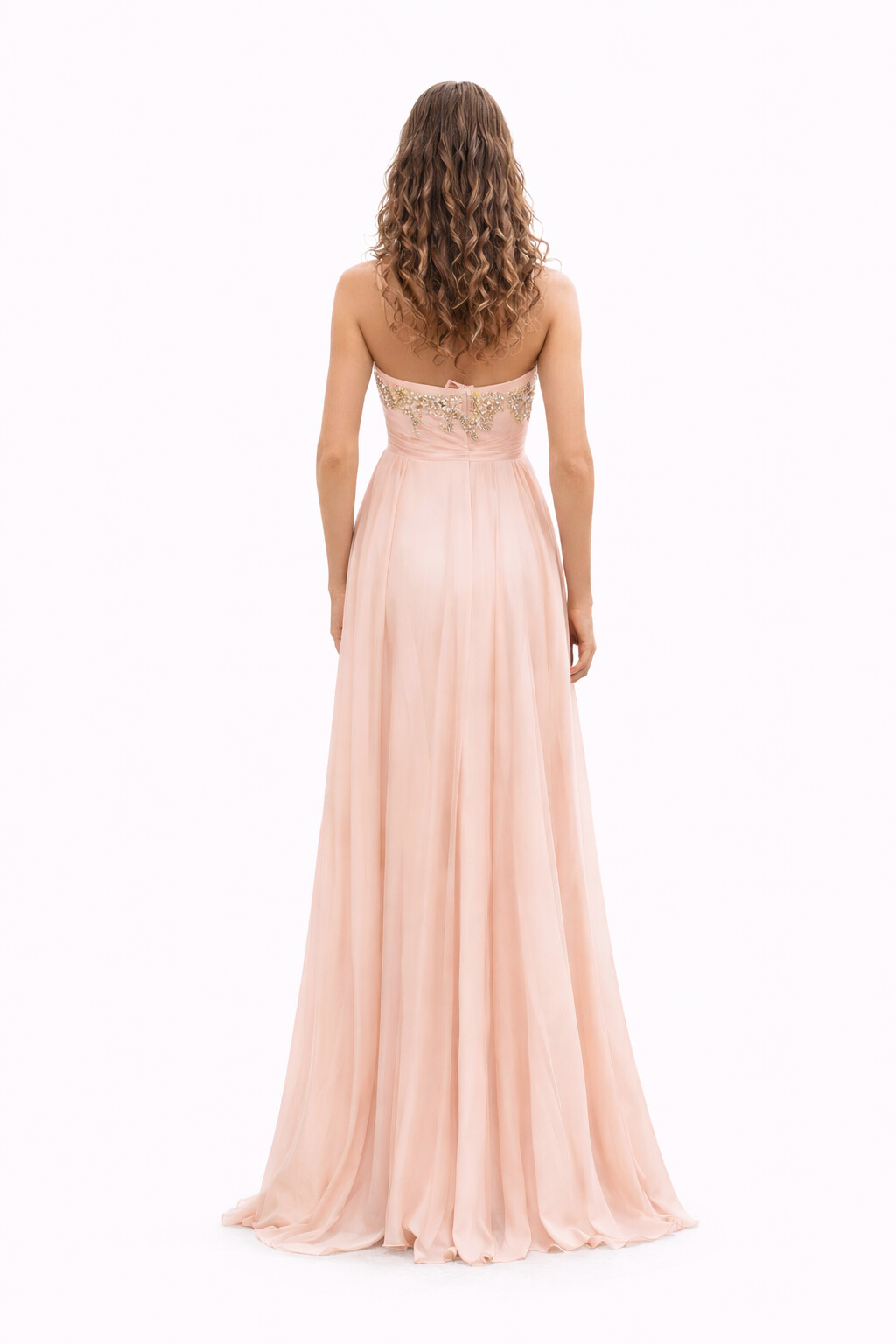 Peach Blossom Flowing Gown - Image 4